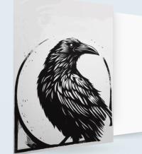 Raven - Large Cards, Notecards, Birthday, Invites