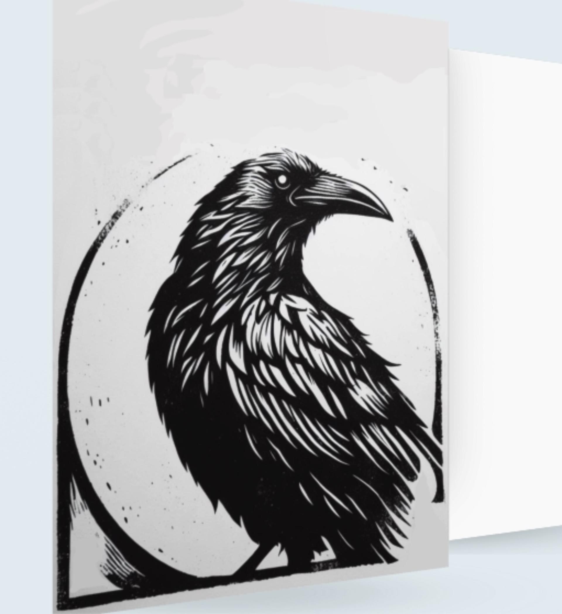 Raven - Large Cards, Notecards, Birthday, Invites