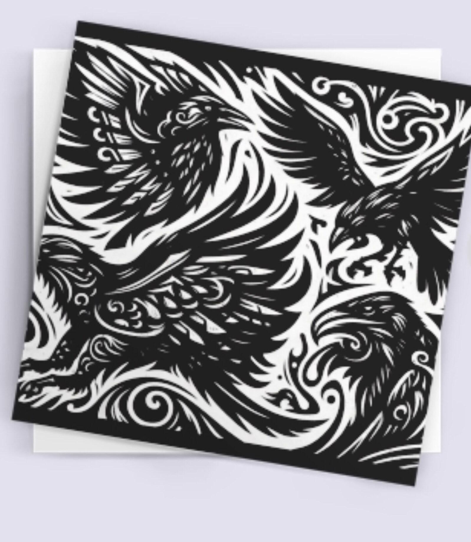 Raven - Large Cards, Notecards, Birthday, Invites