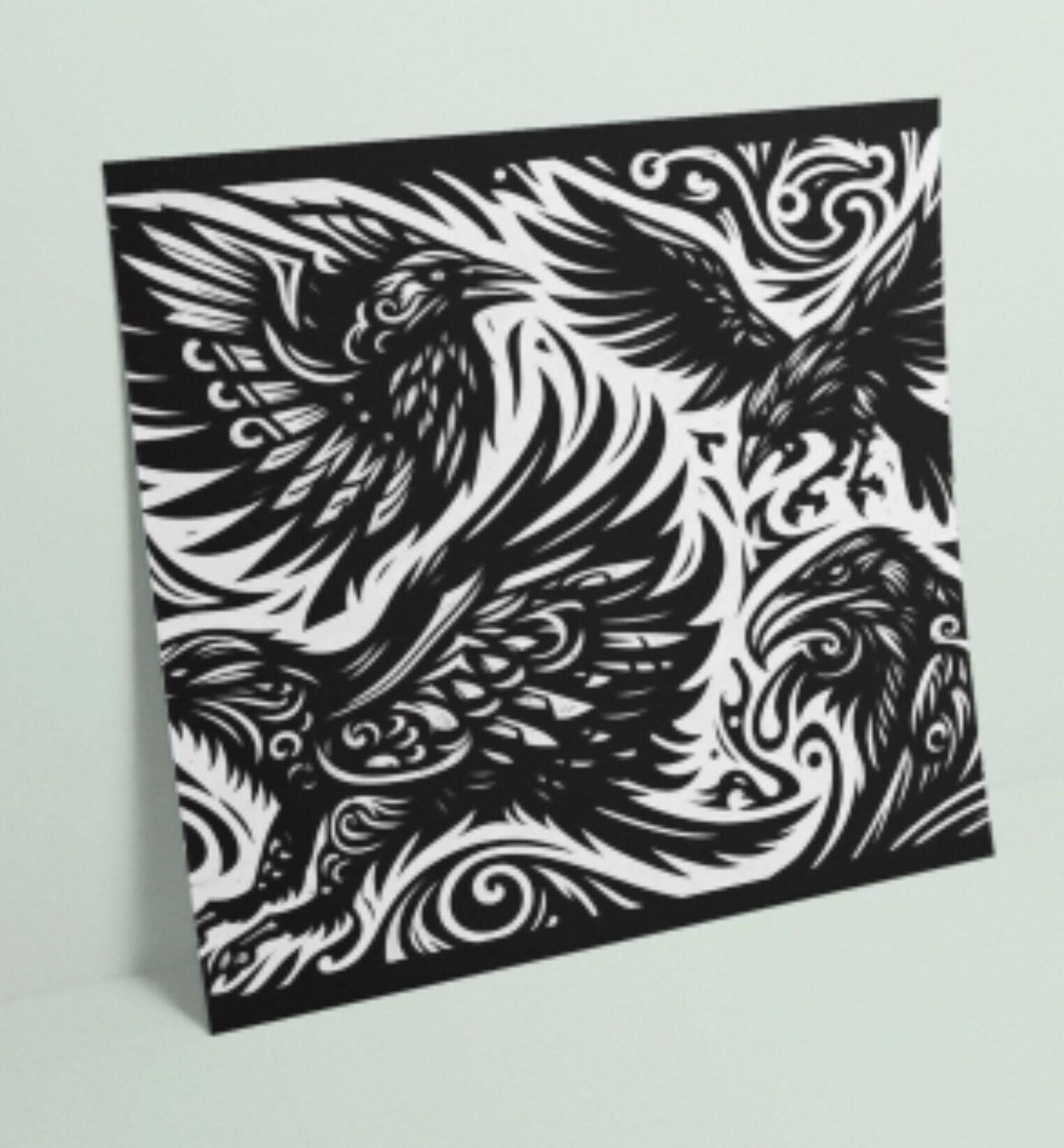 Raven - Large Cards, Notecards, Birthday, Invites