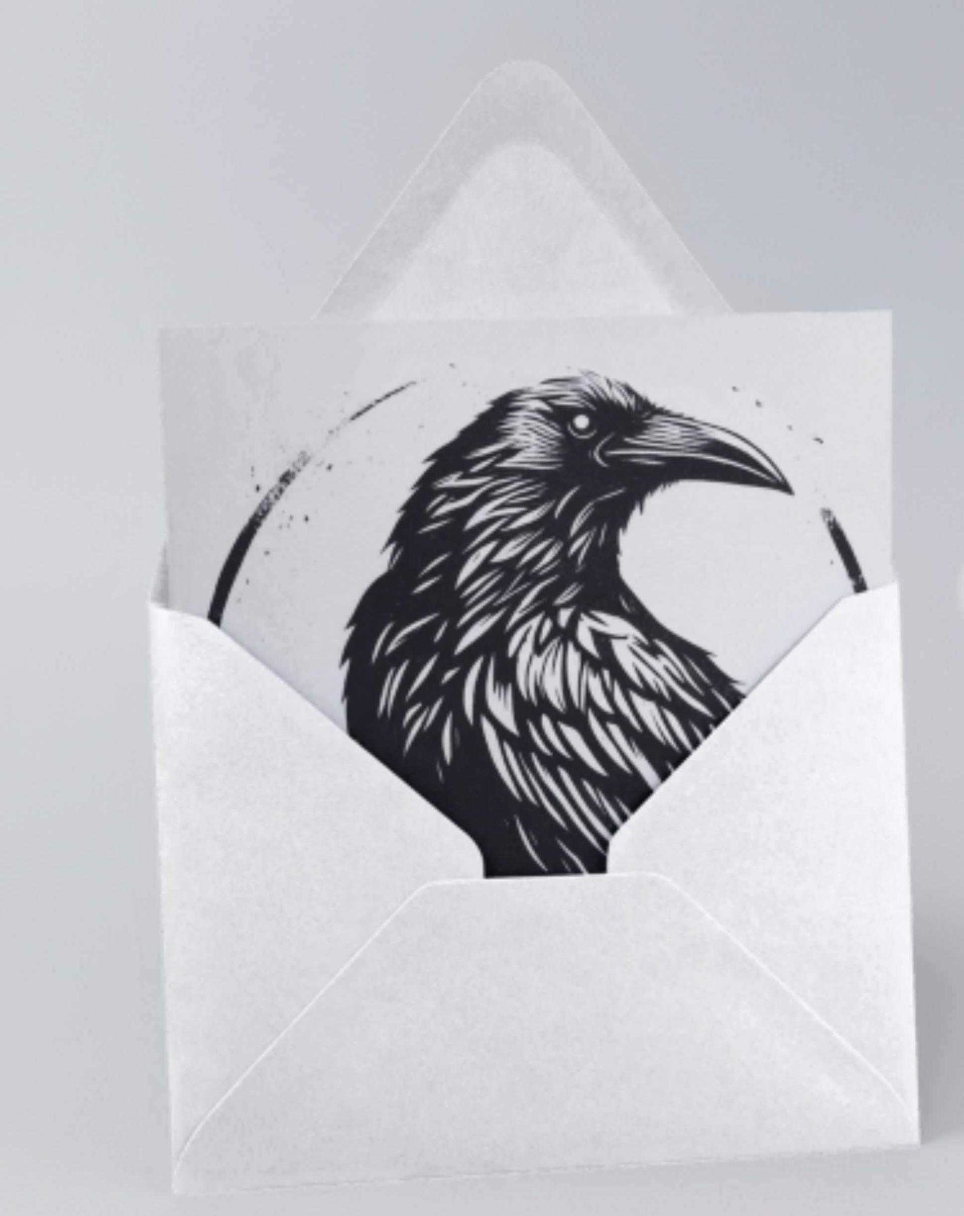 Raven - Large Cards, Notecards, Birthday, Invites