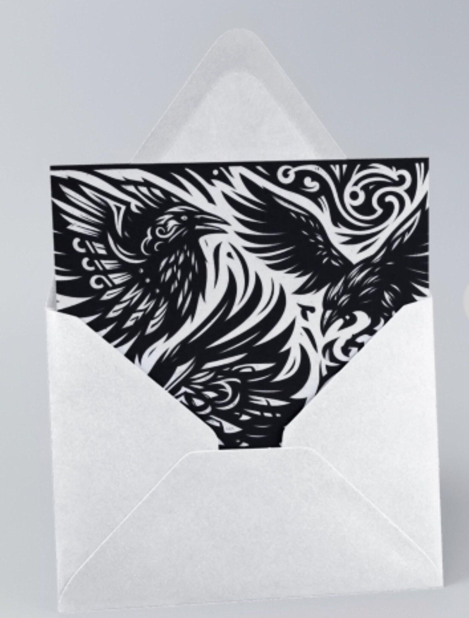 Raven - Large Cards, Notecards, Birthday, Invites