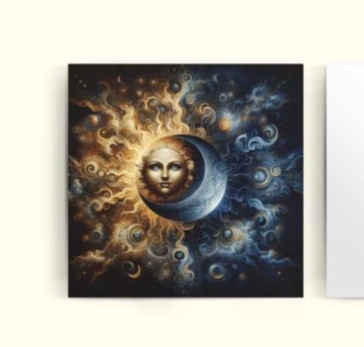 Sun and Moon - Greeting Cards